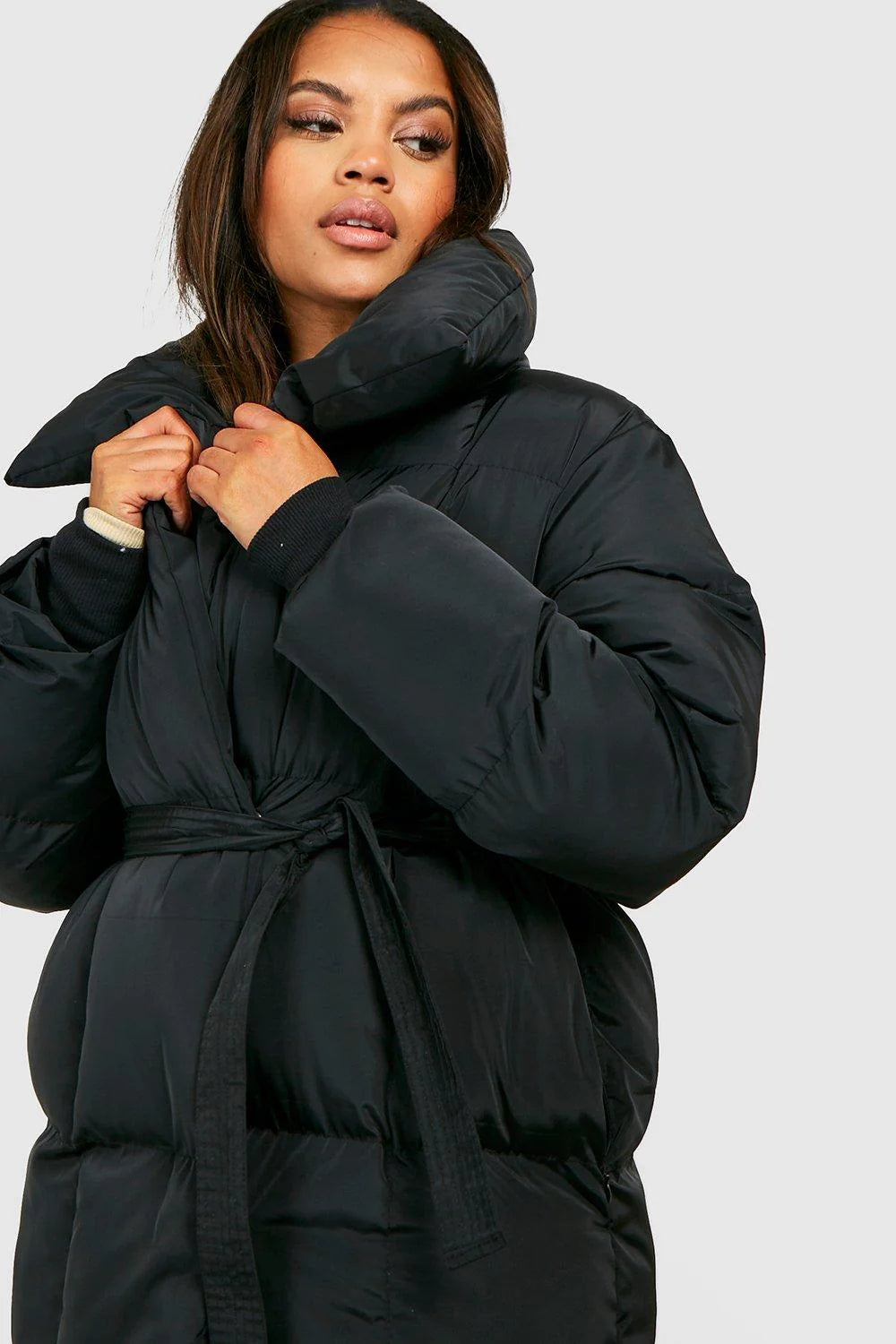 Elegante damesjas met hoge kraag – Perfect voor de winter