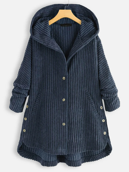 Comfortabele cardigan met capuchon en originele snit