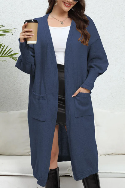 Open Front Oversized Schouder Cardigan - Comfortabele Wintermode