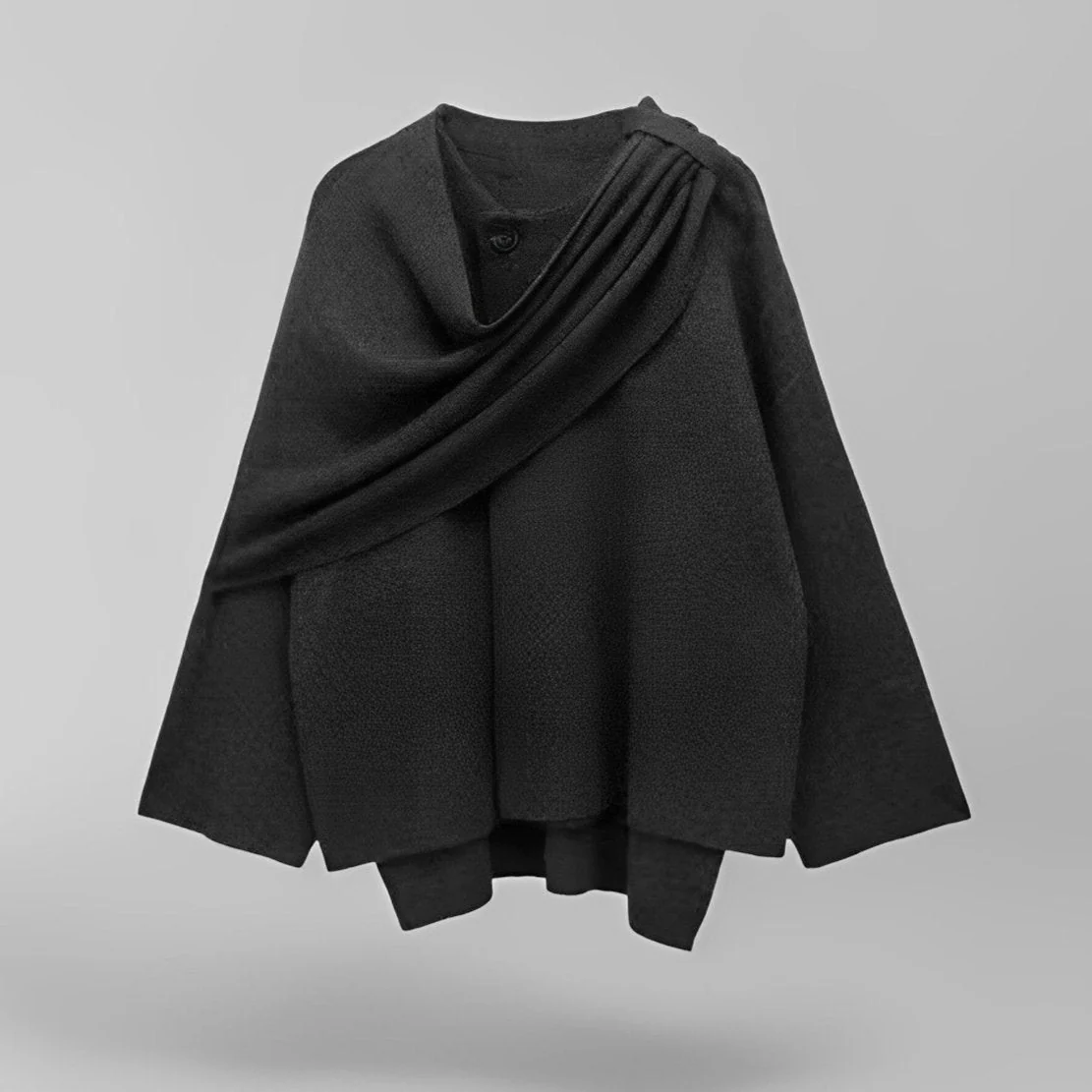 Dames Stijlvolle Poncho Jas – Vrijetijds en Elegante Mode