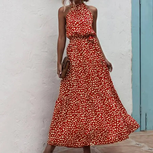 Strapless Maxi jurk met bloemenprint