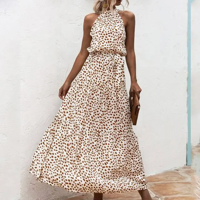 Strapless Maxi jurk met bloemenprint