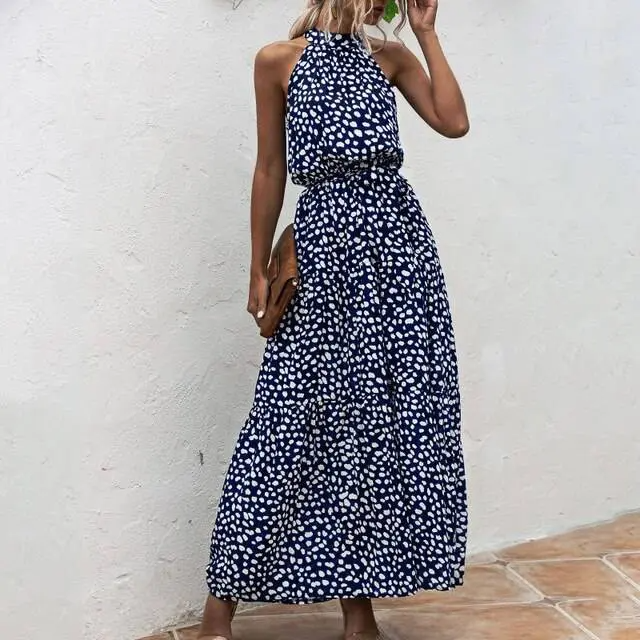 Strapless Maxi jurk met bloemenprint