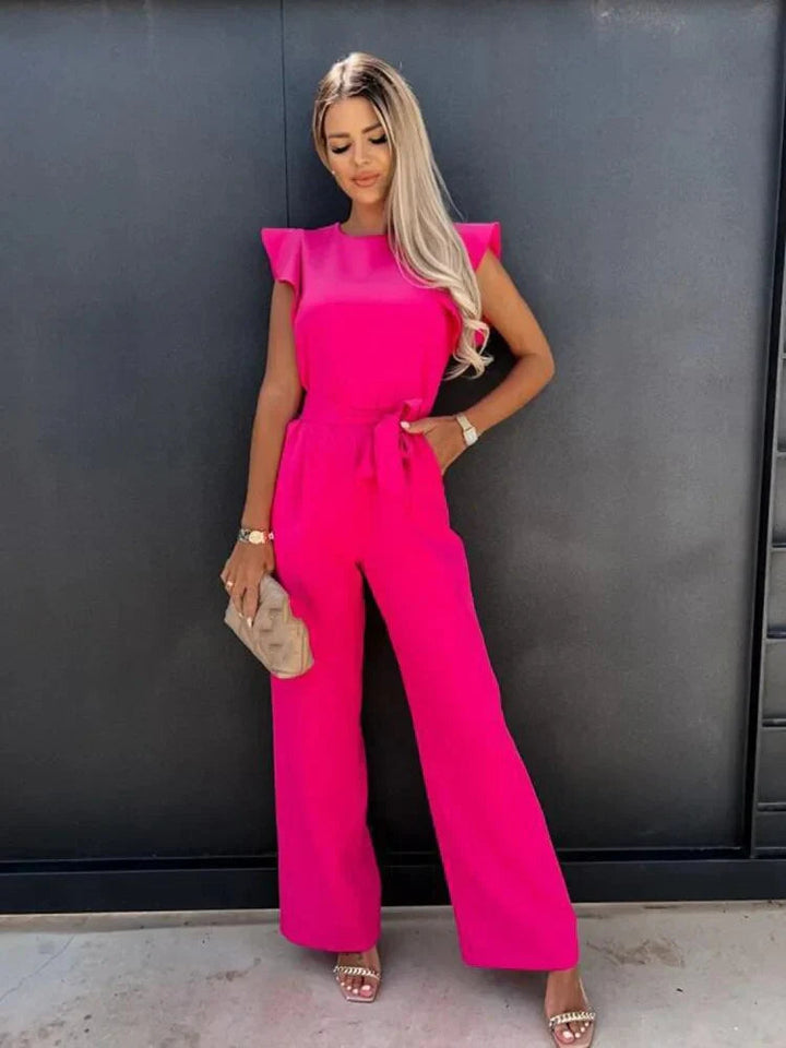 Stijlvolle jumpsuit met wijde mouwen en losse pijpen