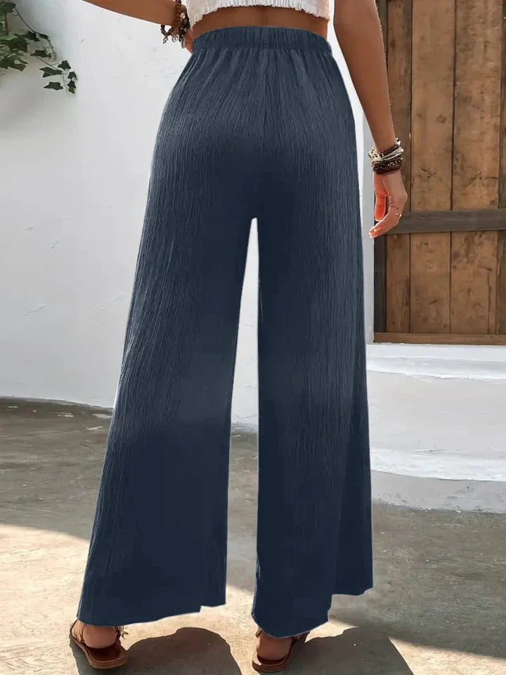 Karol - Hoge taille broek met wijde pijp