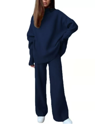 Stijlvolle Set met Oversized Trui en Wijde Broek voor een Modieuze Look