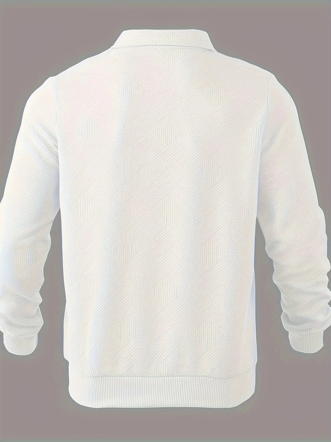 Half-zip trui met geometrisch patroon voor heren