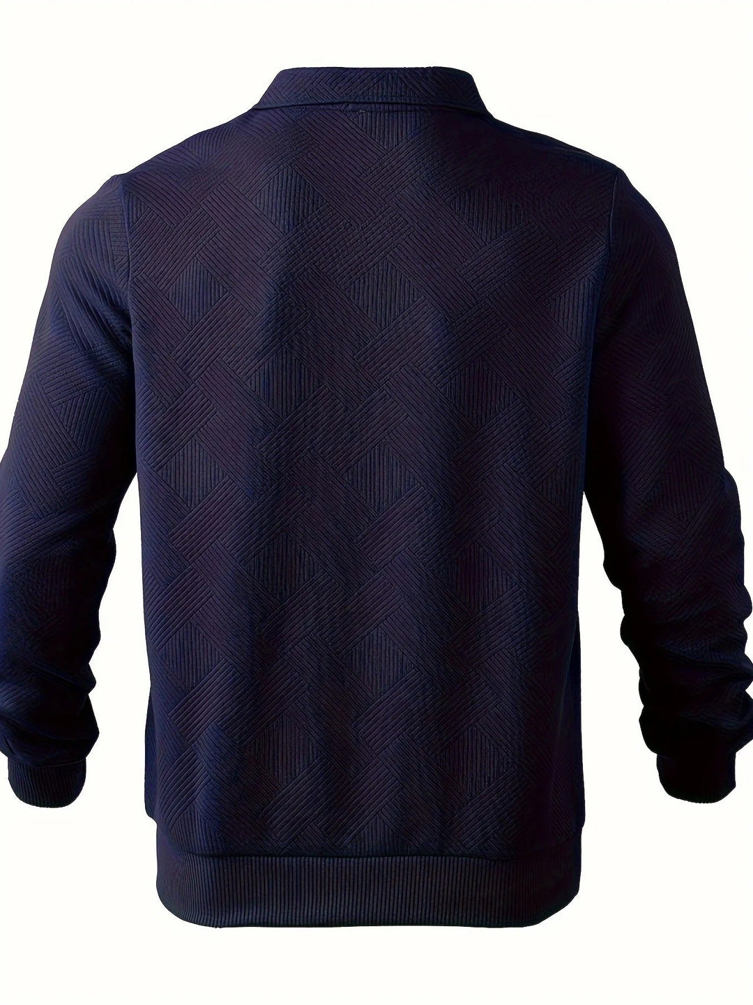 Half-zip trui met geometrisch patroon voor heren
