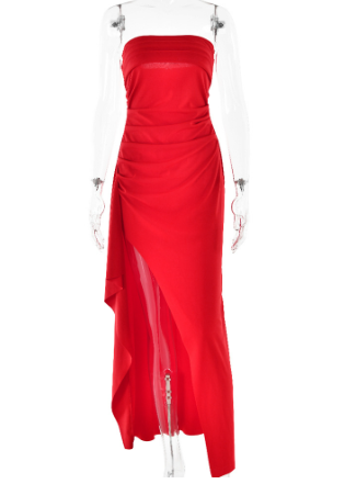 Julieta - Elegante strapless maxi-jurk met cut-out detail