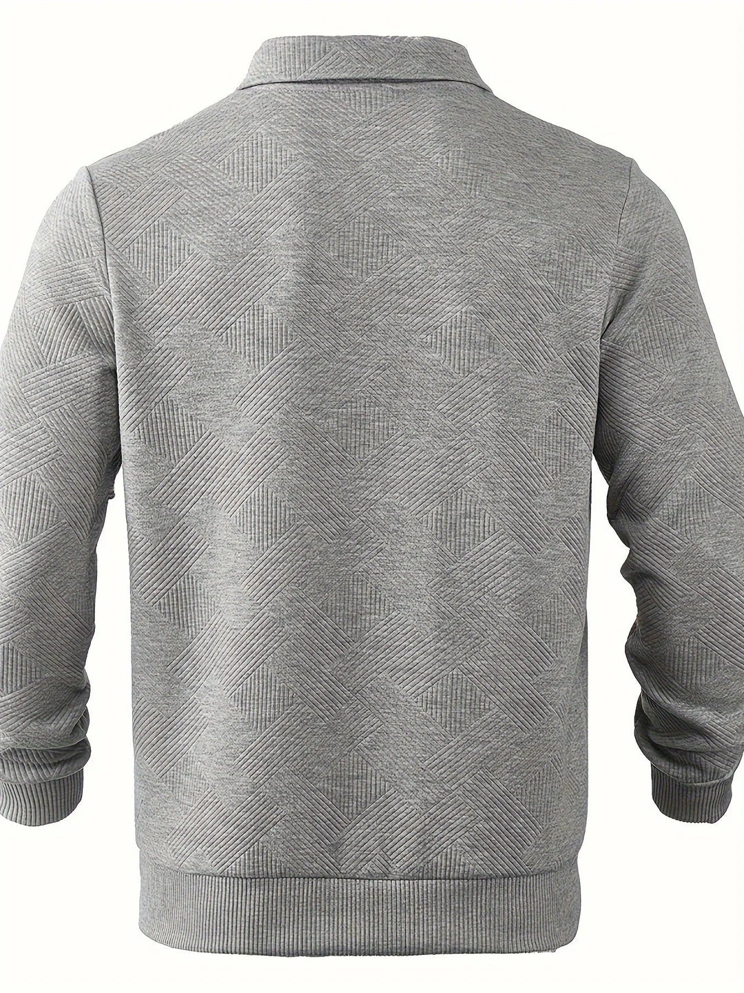 Half-zip trui met geometrisch patroon voor heren
