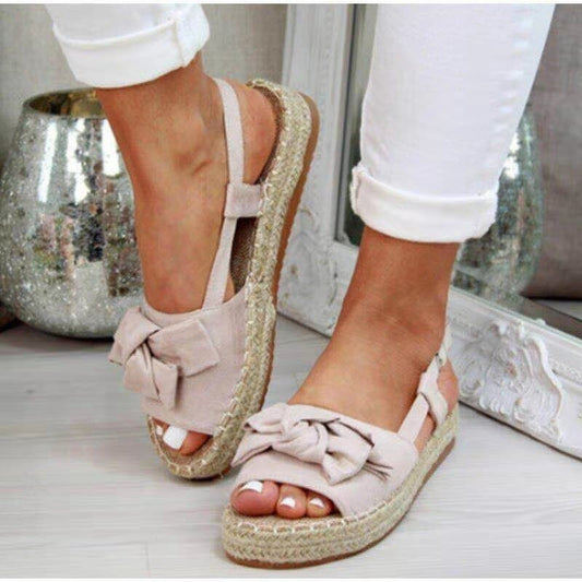 Irina - Zomer casual strik dames espadrilles sandalen met gespband