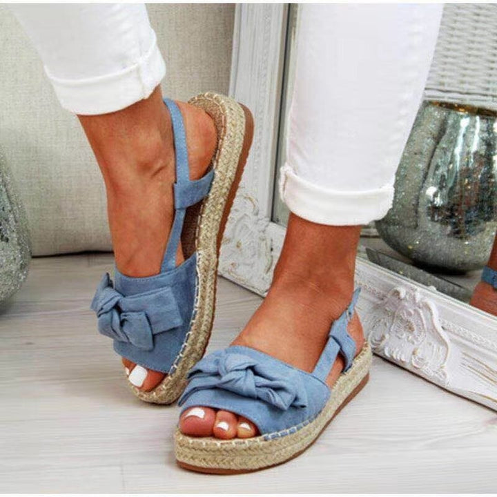 Irina - Zomer casual strik dames espadrilles sandalen met gespband