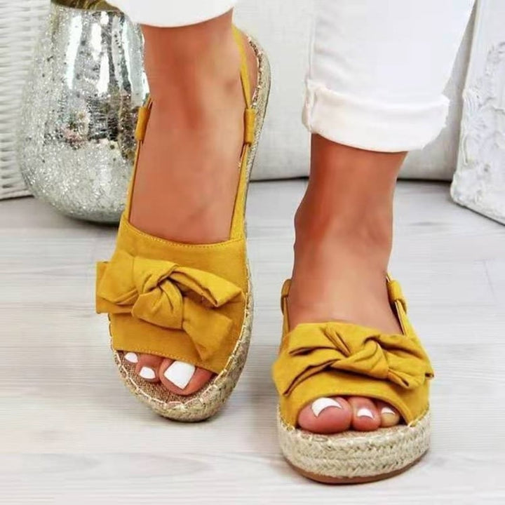 Irina - Zomer casual strik dames espadrilles sandalen met gespband