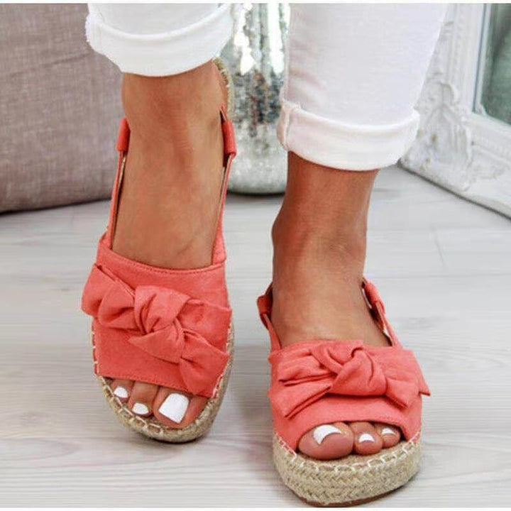 Irina - Zomer casual strik dames espadrilles sandalen met gespband