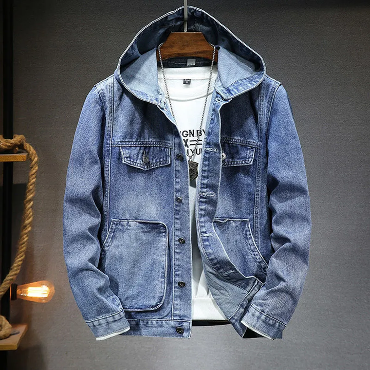 Joe - Heren Jas met capuchon en Vintage Denim