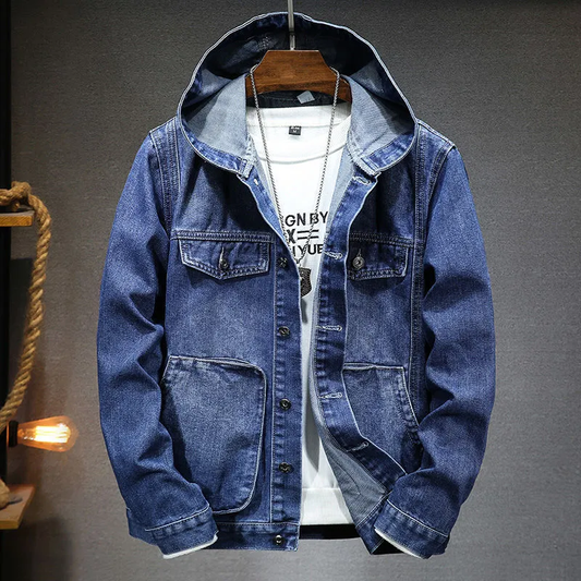 Joe - Heren Jas met capuchon en Vintage Denim