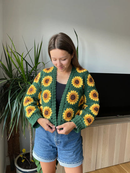 Zonnebloem Vest - Haakpatroon