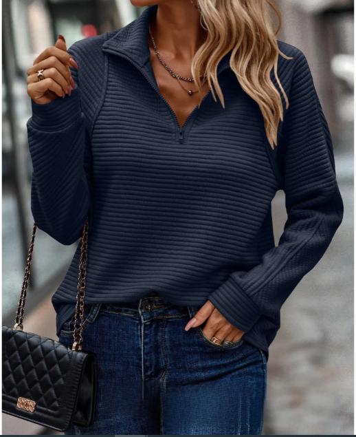 Fanne - Roze Effen Top Met V-Hals