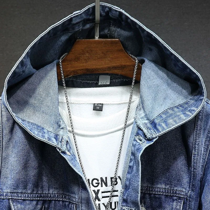 Joe - Heren Jas met capuchon en Vintage Denim