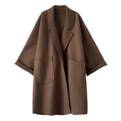 Jennifer - Elegante oversized wollen trenchcoat