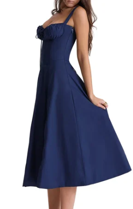 Halfhoge Strapless Jurk met Bloemenprint