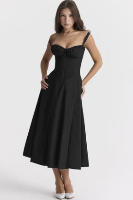 Halfhoge Strapless Jurk met Bloemenprint