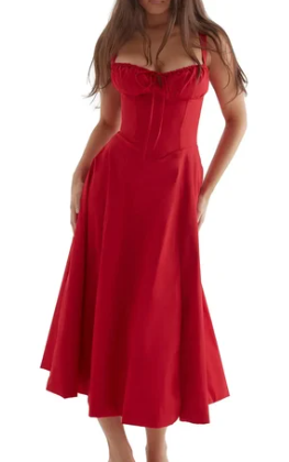Halfhoge Strapless Jurk met Bloemenprint