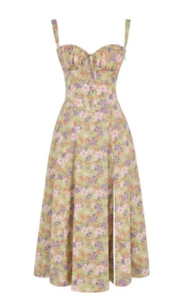 Halfhoge Strapless Jurk met Bloemenprint