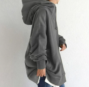Dameshoodie Met Rits Voor Herfst/winter