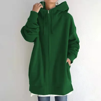 Dameshoodie Met Rits Voor Herfst/winter