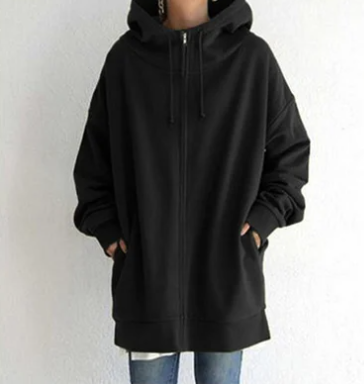 Dameshoodie Met Rits Voor Herfst/winter