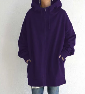 Dameshoodie Met Rits Voor Herfst/winter