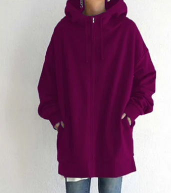 Dameshoodie Met Rits Voor Herfst/winter