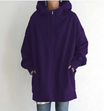 Dameshoodie Met Rits Voor Herfst/winter