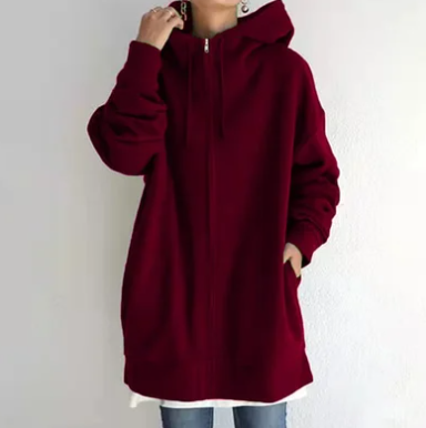 Dameshoodie Met Rits Voor Herfst/winter