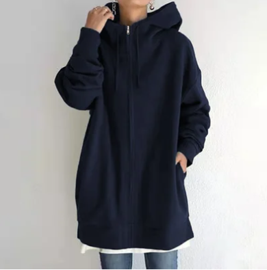 Dameshoodie Met Rits Voor Herfst/winter