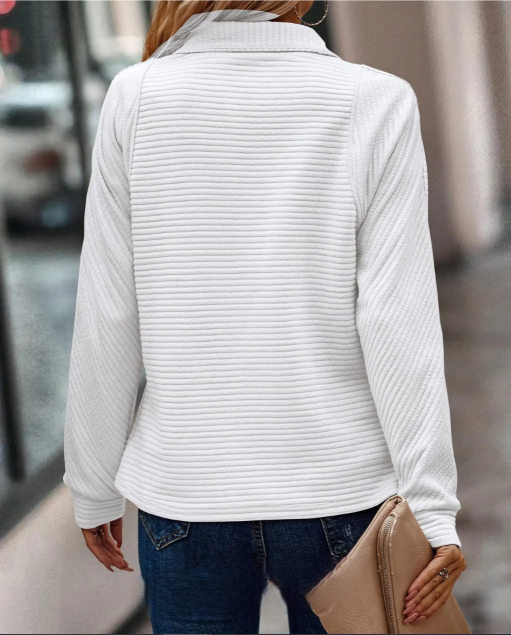 Fanne - Roze Effen Top Met V-Hals